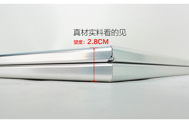 Hợp kim nhôm 4cm áp phích khung phía trước mở thang máy quảng cáo khung hình công khai bảng triển lãm khung pha tường tùy chỉnh - Kính kính mát