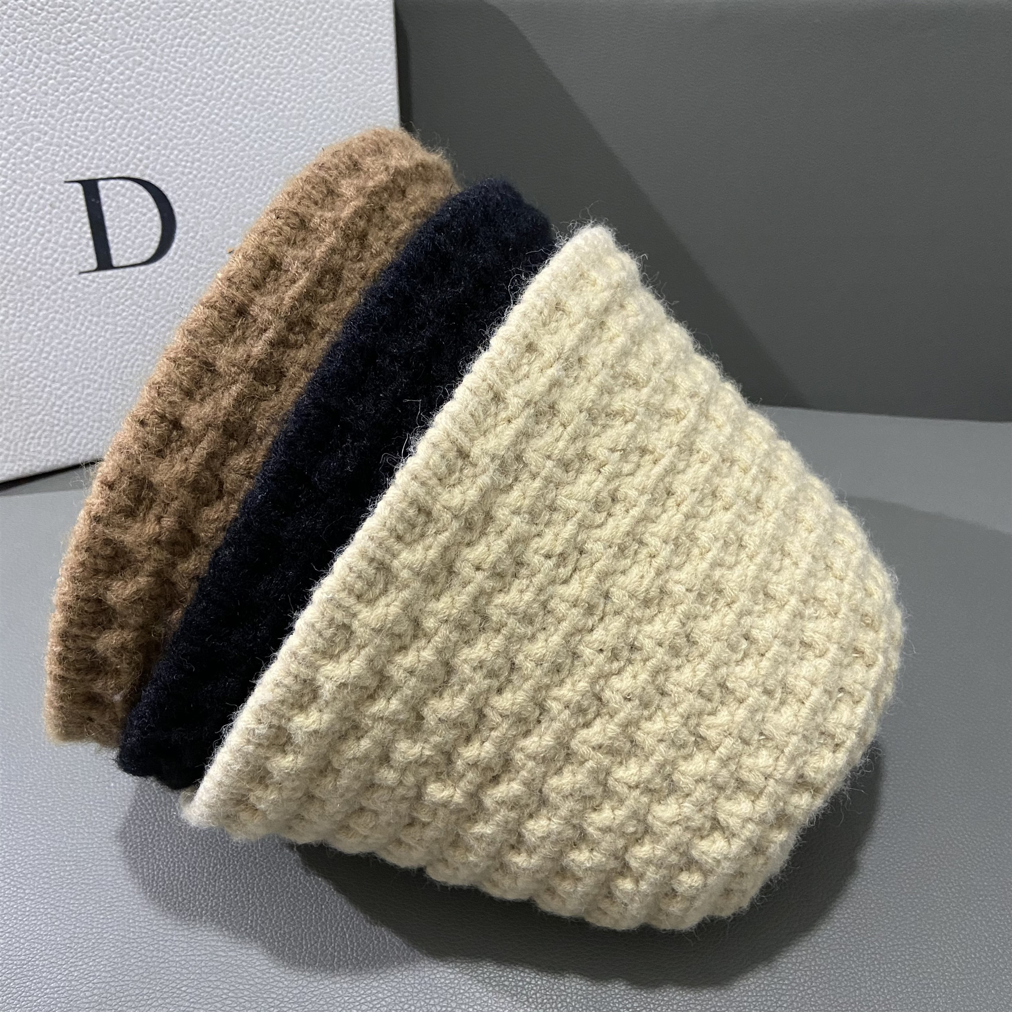 Cappello da pescatore ad ago da donna, versione coreana, alla moda, autunno e inverno, colore unico, versatile, dolce, in lana, lavorato a maglia, caldo, stile straniero alla moda_voghion.com
