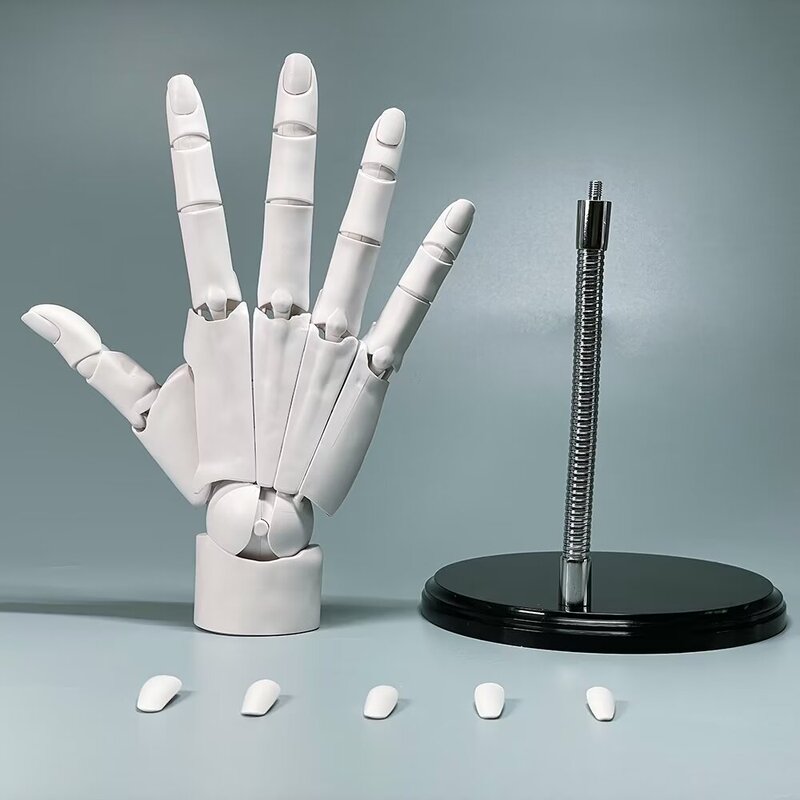 Domestic Super Movable Finger Joint 1/1 Human Hand Model Stand for Drawing and Sketching, Standard Left and Right Hand Model