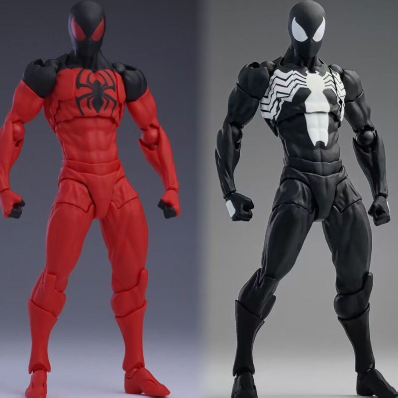 Mess Toys Black Neighbor Symbiote Spider-Man Black Venom Suit Articulated Action Figure Model Mess Toys Black Neighbor Symbiote Spider-Man Black Venom Suit Articulated Action Figure Model