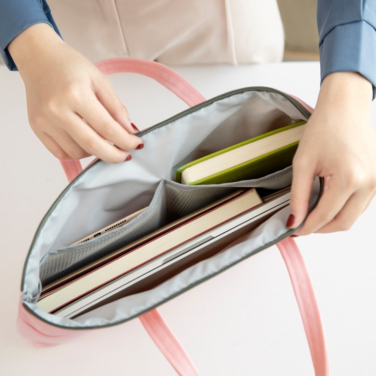 Briefcase Business office meeting bag Tutoring document bag Temperament fashion A4 information bag Carrying female document bag
