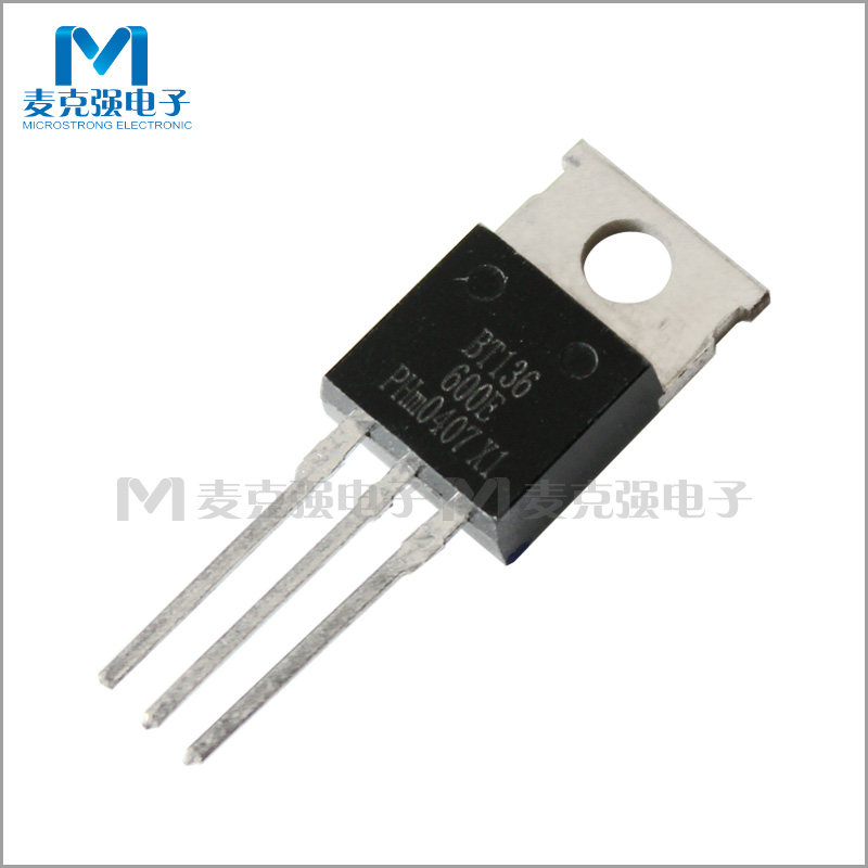 In-line bidirectional semiconductor control rectifier BT136-600E TO-220 4A 600V thyristors brand new