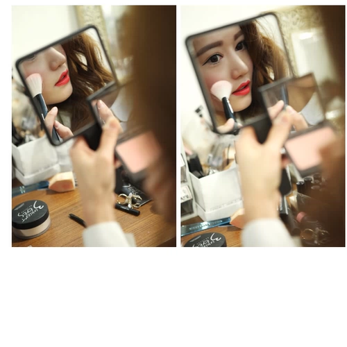 3ce Makeup Mircor Mini Mini и большая ручная девушка Сердце Сердце Розовое зеркало