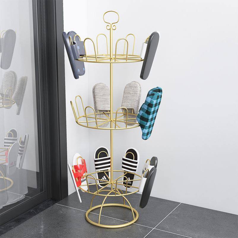 Stainless steel new rotating shoe rack 360 degree multi-functional durable multi-layer oversized three-dimensional shoe rack