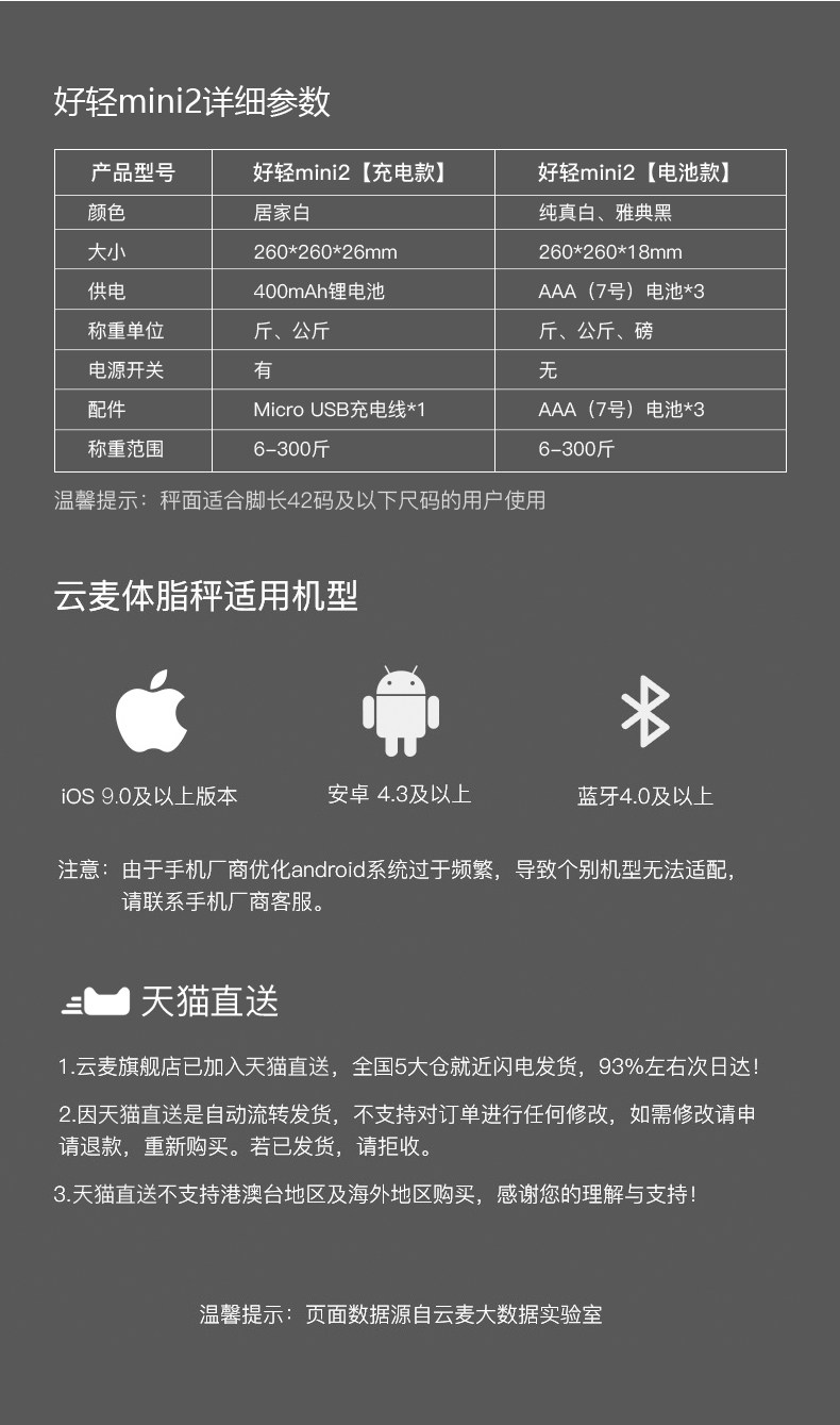 云麦 好轻mini2 智能体脂秤称 测29项数据 图17