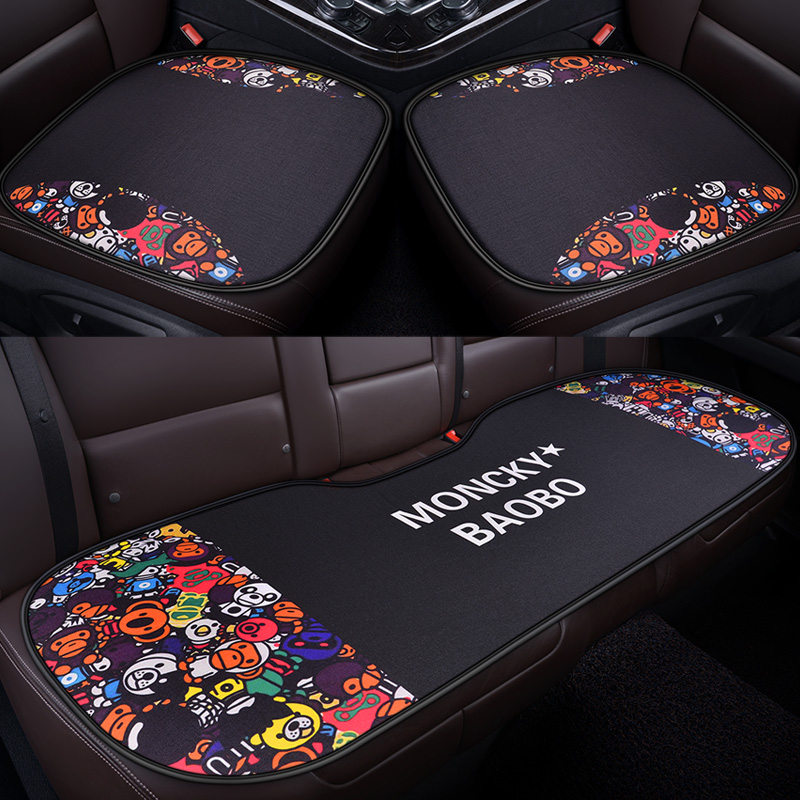 Car seat cushion winter cushion single-piece three-piece cartoon cute four seasons universal net red goddess seat cushion tide brand