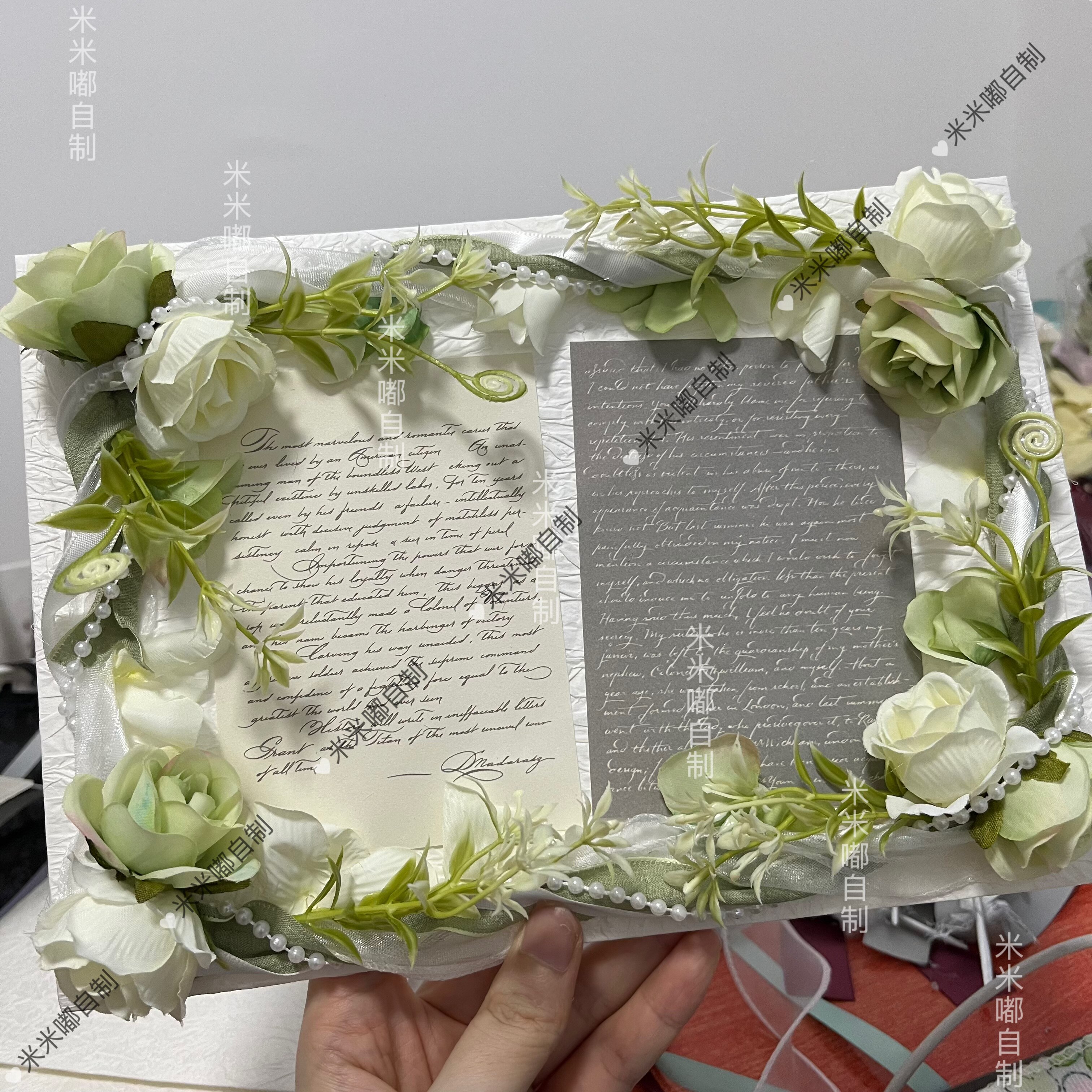 Долина красоты 痛包成品绿色系扎板蕾丝薄荷绿拍谷美道具扎痛春上新扎板成品扎包 Diy