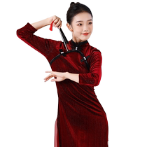 Xuangong cheongsam dance costume classical dance velvet performance costume Chinese dance improved cheongsam costume female practice uniform
