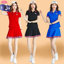 Yang Liping square dance costume suit new summer leisure sports kindergarten short skirt cotton performance suit