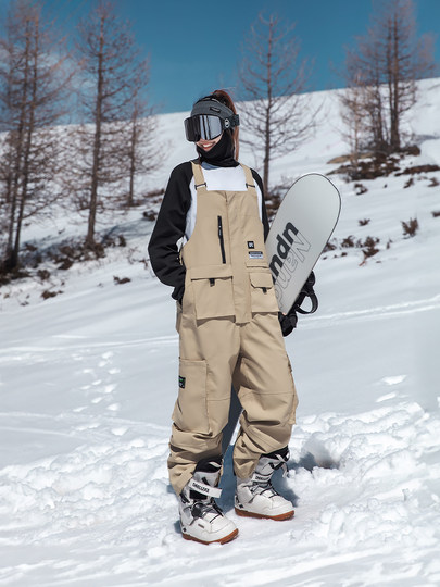 Nandn Snowboard Bib Ski Pants for Women, Waterproof and Windproof, Loose-Fitting Winter One-Piece Snow Pants for Men, Warm Bottoms