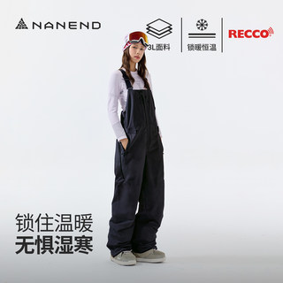 Nanen 25 New Ski Bib Pants for Men and Women, Single and Double Board, 3L Waterproof Professional Ski Pants, Pro Version