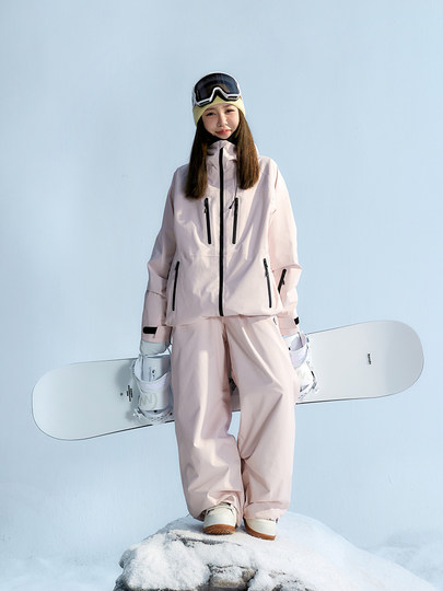 Nanen Women's Ski Jacket 2024 New Model Ski Jacket for Snowboarding and Skiing, Waterproof, Loose Fit, Fully Seam-Sealed 3L Snow Jacket Top