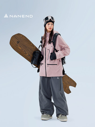 Nanend Nanen 2025 new windproof ski suit suit P cotton waterproof and warm snowboard snow suit suit