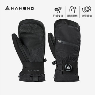 Nanend Nanen Ski Gloves Cordura Wear-Resistant Kevlar Built-In Wrist Guard Rotating Button Gloves