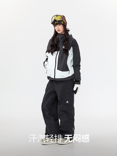 Nanen 25 new single and double board men's and women's ski clothing suit plaid color matching workwear P cotton thermal clothing and pants suit