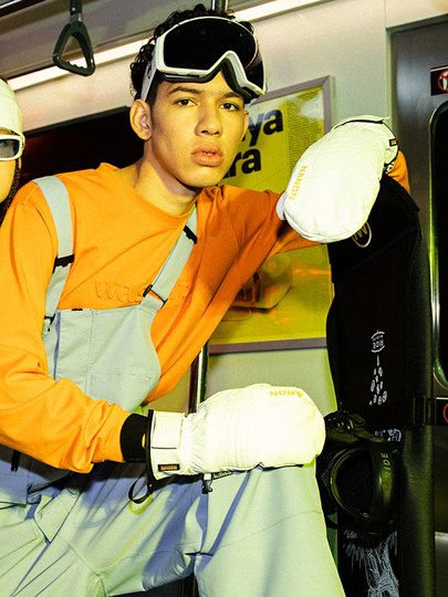 Nandn Ski Gloves Goatskin Wear-Resistant Waterproof Anti-Slip Warm Ski Equipment Winter Gloves Ns5033