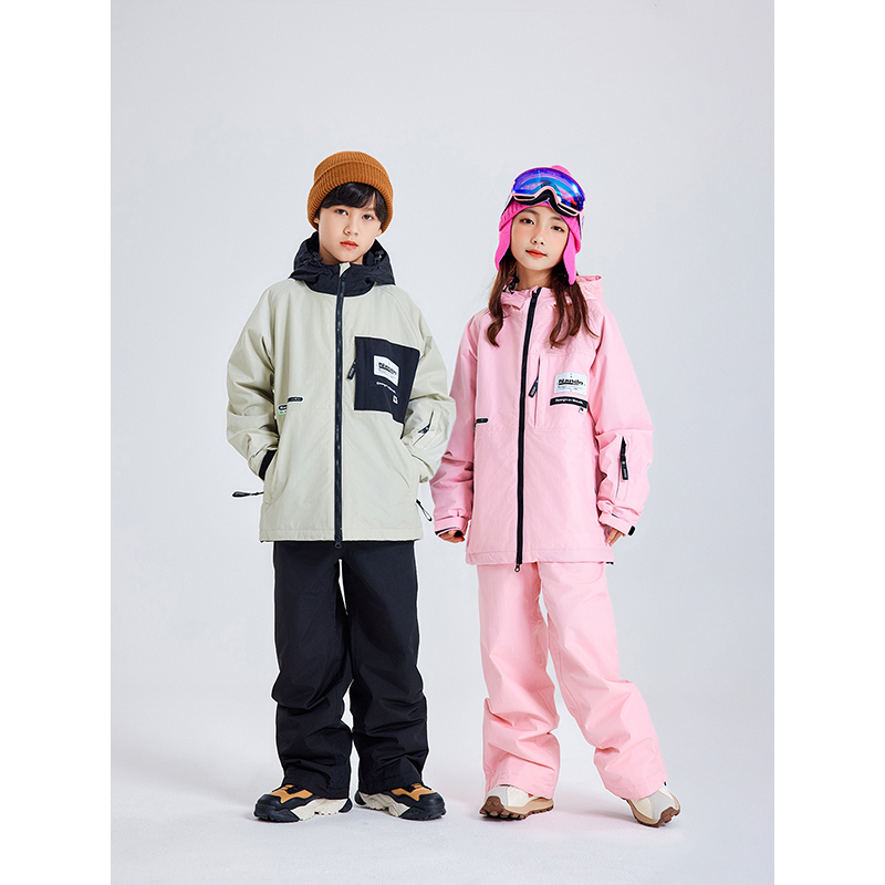 South Nen Children Ski Suit Ski Suit Ski Suit Boy Girl Warm Thickening Waterproof Ski Back With Pants Ski-Taobao