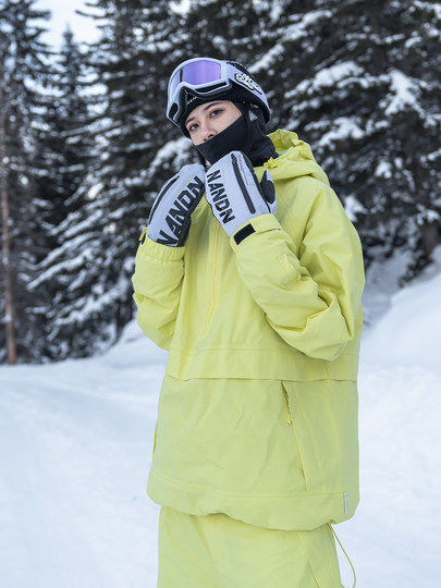 Nanend Candy-Colored Ski Jacket for Women, Snowboard and Double-Board Waterproof and Breathable Cotton-Filled Ski Jacket