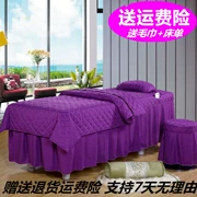 Vẻ đẹp giường bao gồm câu lạc bộ thời trang khử trùng giường cotton và vải lanh Liệu pháp cơ thể Bắc Âu 4 bộ có thể được tùy chỉnh trên giường retro