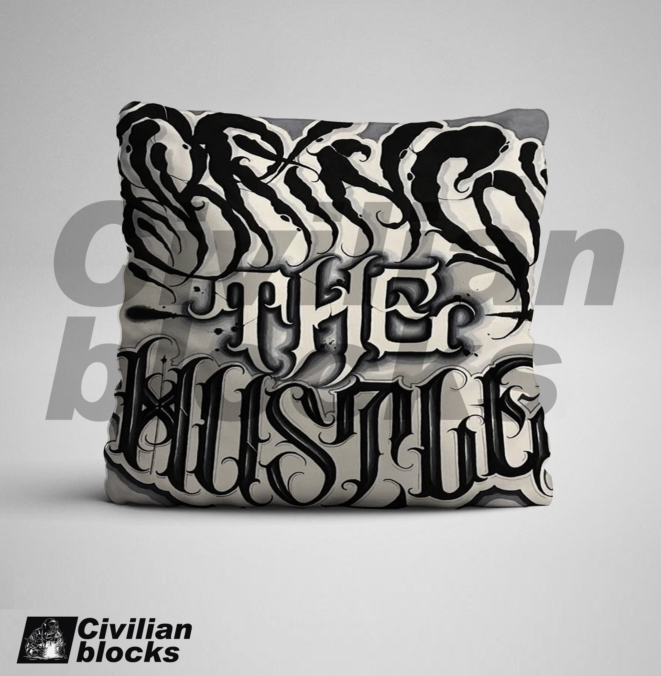 West coast chicano hip hop hop Mexican olds chool classic floral body word bandit for hard core holding pillows