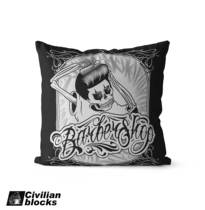 oldschool barber shop barbershop oil head retro floral Chicano internet celebrity live broadcast pillow