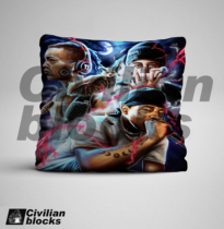 West Coast Chicano Hip hop rap Flower body word Chicano Font Printed Pillow