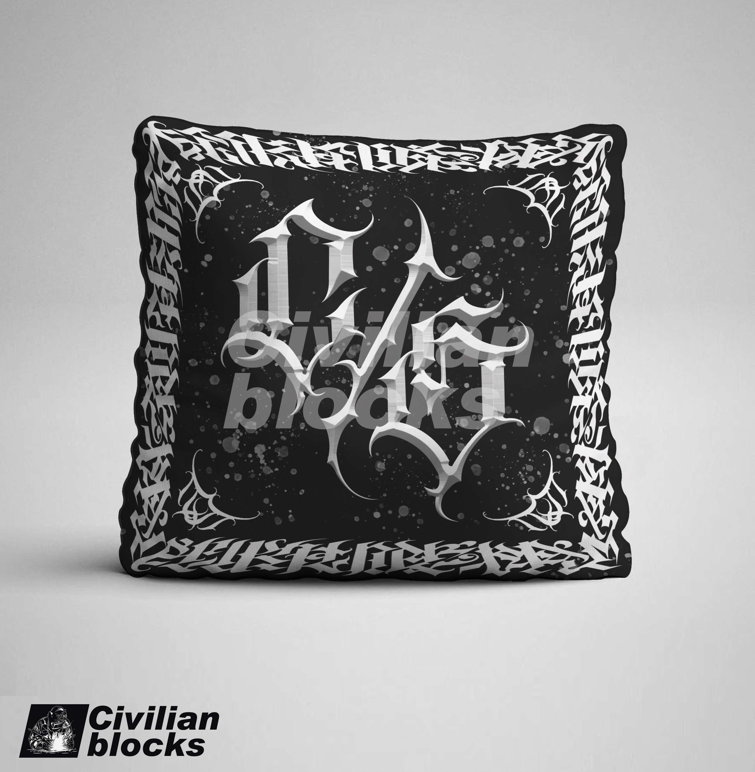 West coast Chicano c s cursive gangster hip hop rap hardcore old school pillow