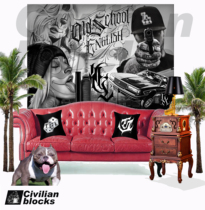 Chicano Europe and the United States West coast flower body word old school gangsta hardcore hip-hop rap hiphop background cloth