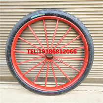 New 26 type trolley worksite hopper wagon solid wheels car sanitation caravan abrasion-proof reinforced inflatable wheels