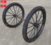 New 26 type trolley worksite hopper car thickened solid wheel truck sanitation car abrasion-proof reinforced pneumatic tyres