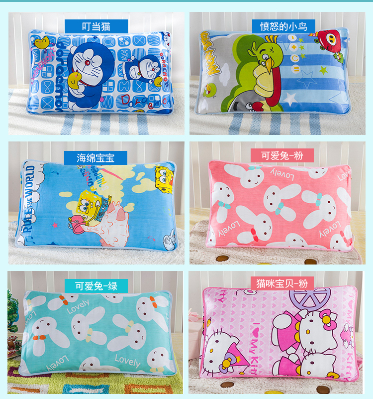 Phim hoạt hình dễ thương cho bé bằng vải cotton cotton 30 * 50 cm vỏ gối mẫu giáo ngủ trưa 3-6-10 tuổi - Gối trường hợp gối sofa