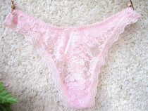 2020 new lace transparent sexy mid-waist female type Tiny pants