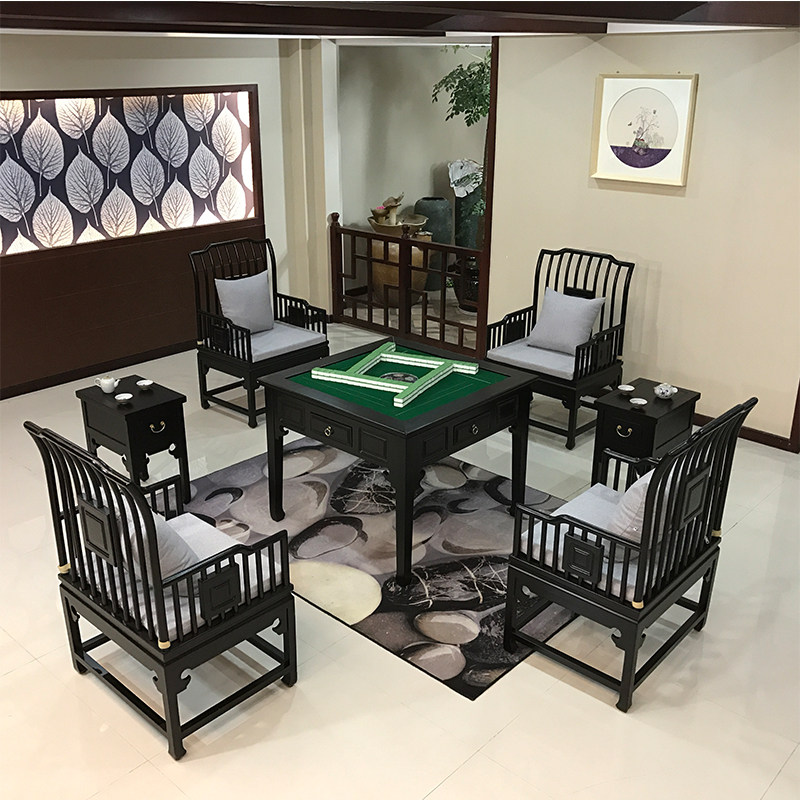 New Chinese mahjong table and chair Solid wood electric mahjong table table table dual-purpose hotel clubhouse villa furniture customization