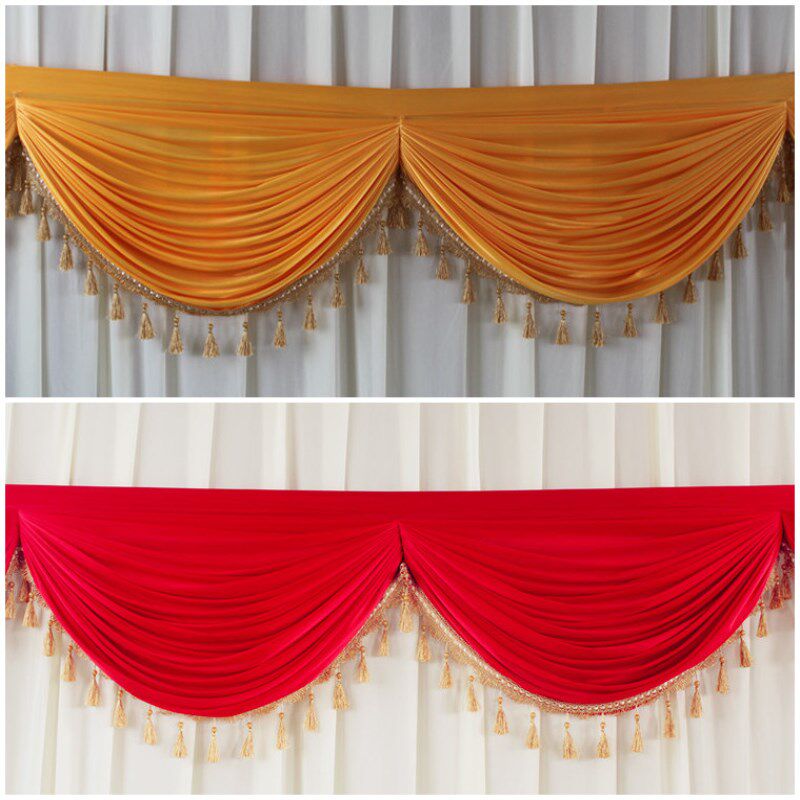 New wedding wedding stage decoration background yarn curtain curtain head stair handrail curtain Hotel opening celebration decoration