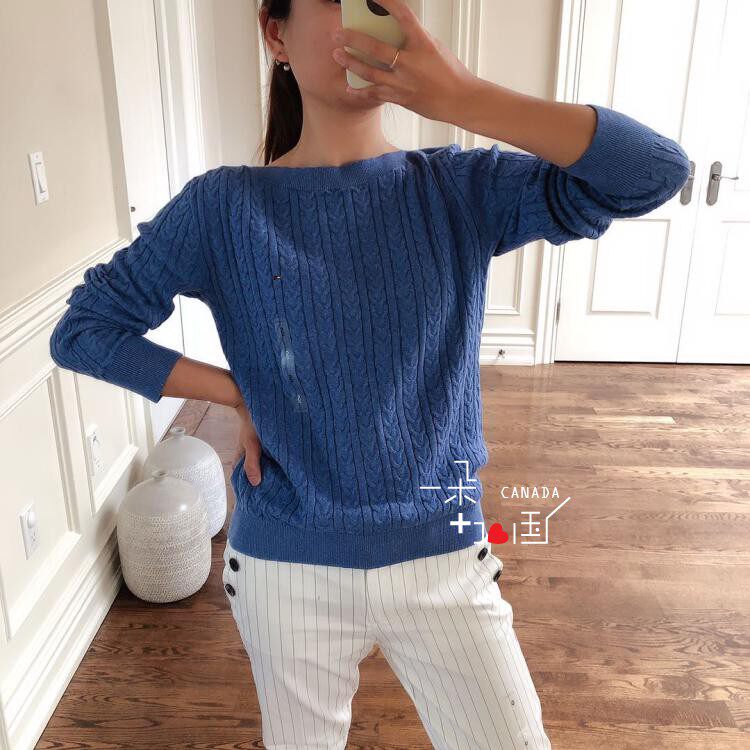 (spot) Ms Tommy Canada Classic spark knitted sweater sweater