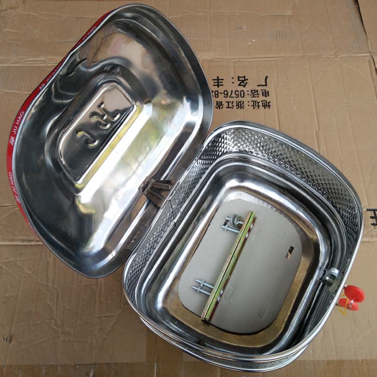 Dày thép không gỉ thép không gỉ xe gắn máy đuôi hộp điện scooter vuông lớn vừa và nhỏ thân cây cưỡi kiểm tra thùng đựng đồ xe máy giá rẻ