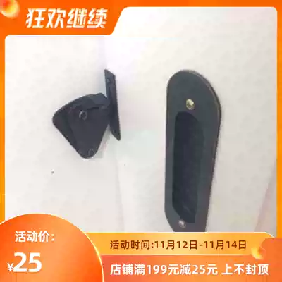 Barn door lock lock stainless steel sliding door hanging wheel door powder room moving door lock
