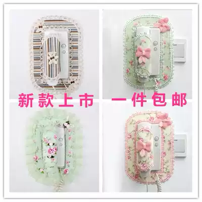 Doorbell cover Lace fabric Building intercom indoor unit cover Videophone wall-mounted air conditioning dust cover switch sticker