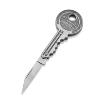 Portable round key knife outdoor mini stainless steel folding knife Fruit knife Self-defense multifunctional field survival folding knife