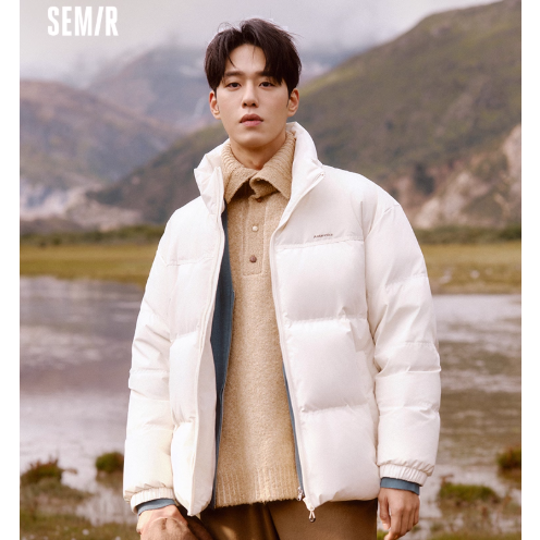 森马官旗！立领加厚情侣羽绒服