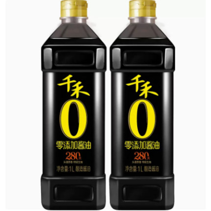 千禾零添加酱油 头道原香280天特级生抽1L-2 调味品 官方直营