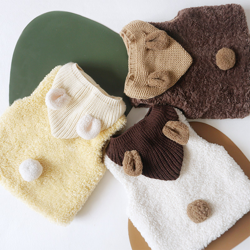 Baby lamb suede waistcoat outside wearing male children autumn and winter clothing thickened fur vest female baby waistcoat 1 year 3 children's clothing-Taobao