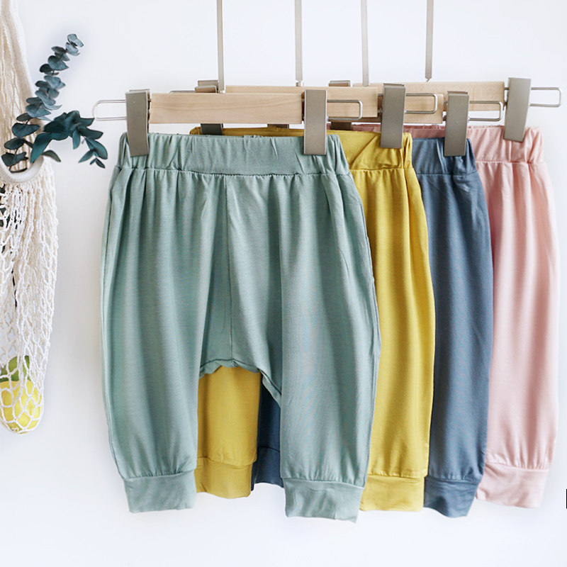 Baby large PP pants summer thin radish pants baby Modale mosquito anti-mosquito pants summer dress male and female children air conditioned pants