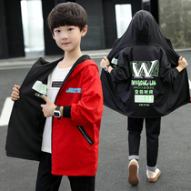 Boys wear double-sided coats and two-faced Korean version of spring 2021 childrens clothing childrens thin coat