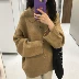 Mùa thu và mùa đông phiên bản Hàn Quốc của ulzzang hoang dã lỏng lẻo phong cách Harajuku bf dài tay lười áo gió áo len nữ áo len áo len cổ lọ Cardigan