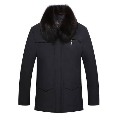 Хлопковое пальто мужчин в никелоде средней длины