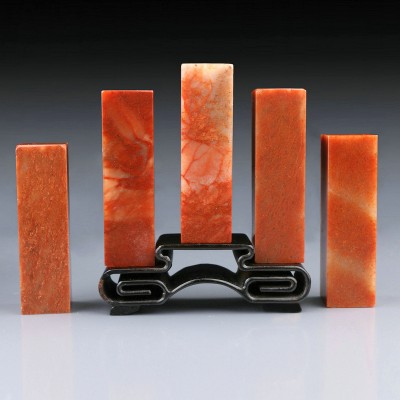 2 5*7 red stone practice chapter stone Shoushan stone seal gold stone seal cutting chapter material printing stone carving