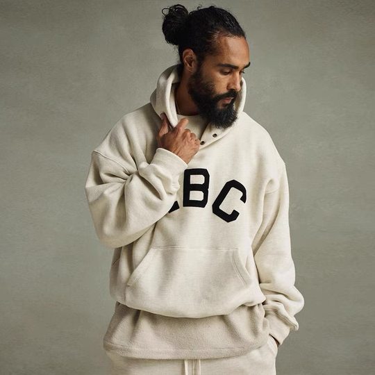 美式卫衣男连帽秋冬款潮牌运动外套加绒加厚宽松健身训练套头衫