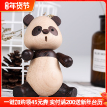 Fanhan desktop cute panda handmade small ornaments decoration birthday New Year gift hand with animal Doll Doll