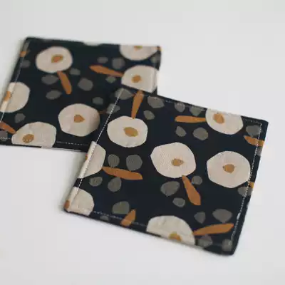 Stick flower ┊ natural time ┊ Nordic Japanese 10 12cm imported cotton cotton cotton cup mat tea mat original hand